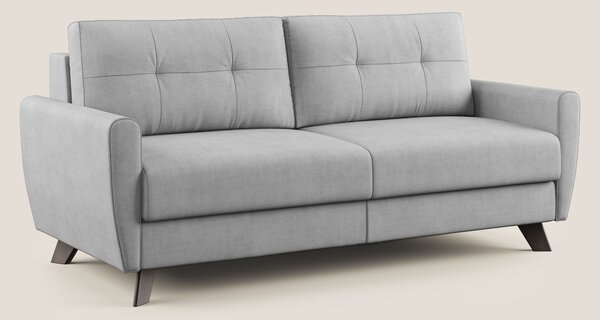 Divano Letto 2 Posti 168x97x96 cm in Tessuto Grigio Chiaro