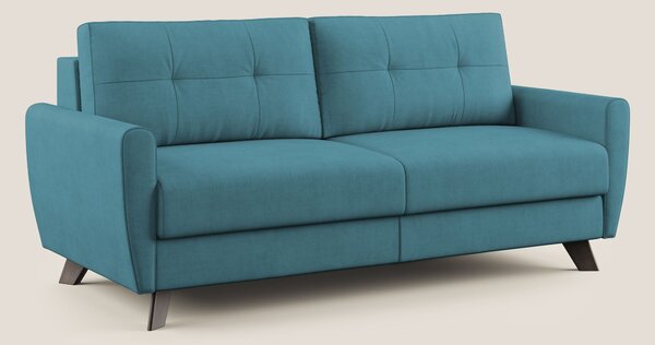 Divano Letto 2 Posti 168x97x96 cm in Tessuto Azzurro
