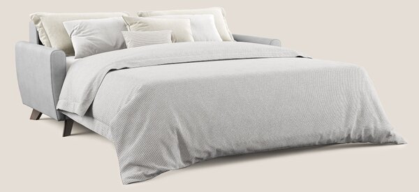 Divano Letto 2 Posti 168x97x96 cm in Tessuto Grigio Chiaro