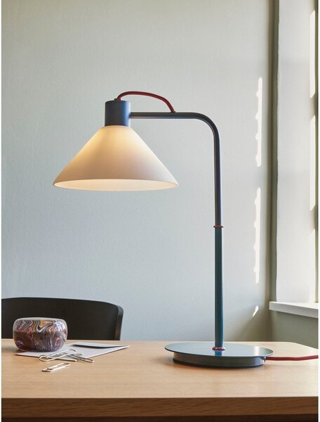 Lampada da tavolo color petrolio con paralume in vetro (altezza 44 cm) Spot - Hübsch
