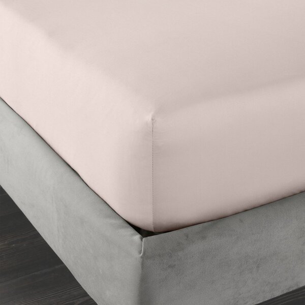 Lenzuolo con angoli rosa in raso di cotone 150x200 cm Cotton Sateen – Bianca