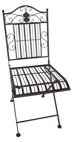 Set da pranzo da giardino in marrone scuro in metallo per 2 persone – Garden Pleasure