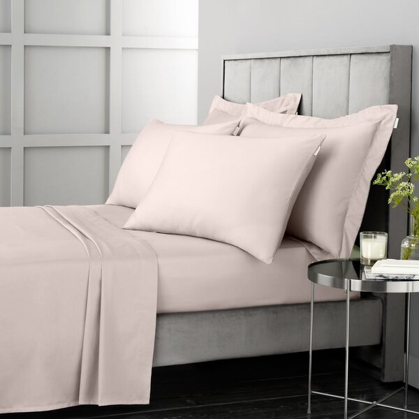 Lenzuolo con angoli rosa in raso di cotone 150x200 cm Cotton Sateen – Bianca