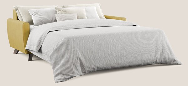 Divano Letto 2 Posti 168x97x96 cm in Tessuto Giallo
