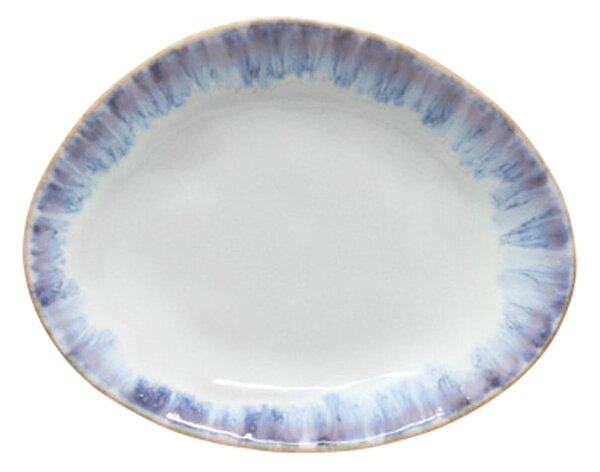 Piatto da dolce bianco/blu in gres Brisa – Costa Nova