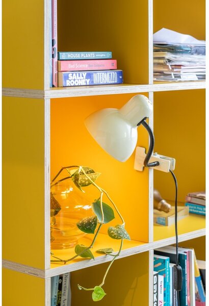 Lampada da tavolo beige in metallo con struttura flessibile/con clip (altezza totale 33,5 cm) New Retro – Leitmotiv