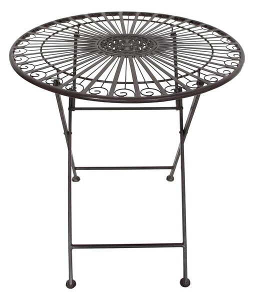 Set da pranzo da giardino in marrone scuro in metallo per 2 persone – Garden Pleasure