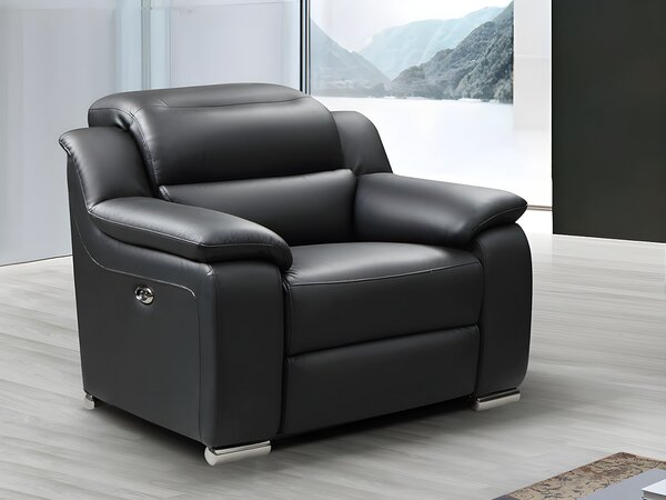 Poltrona relax elettrica in pelle Nera - ARENA II