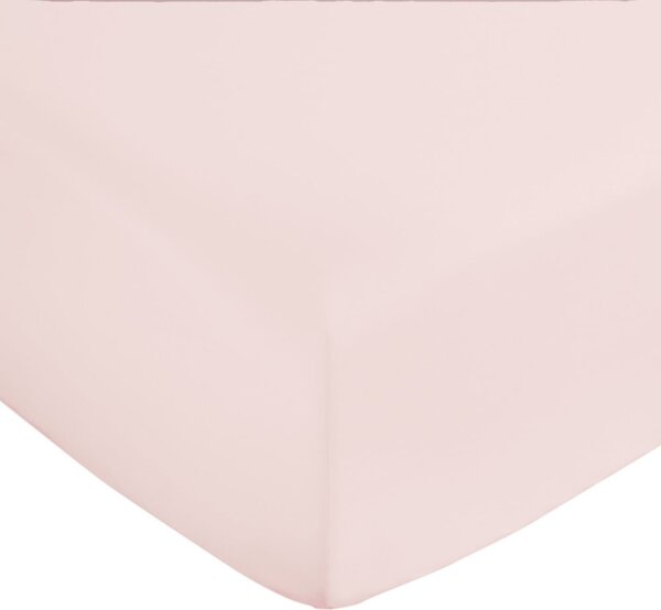 Lenzuolo con angoli rosa in raso di cotone 150x200 cm Cotton Sateen – Bianca
