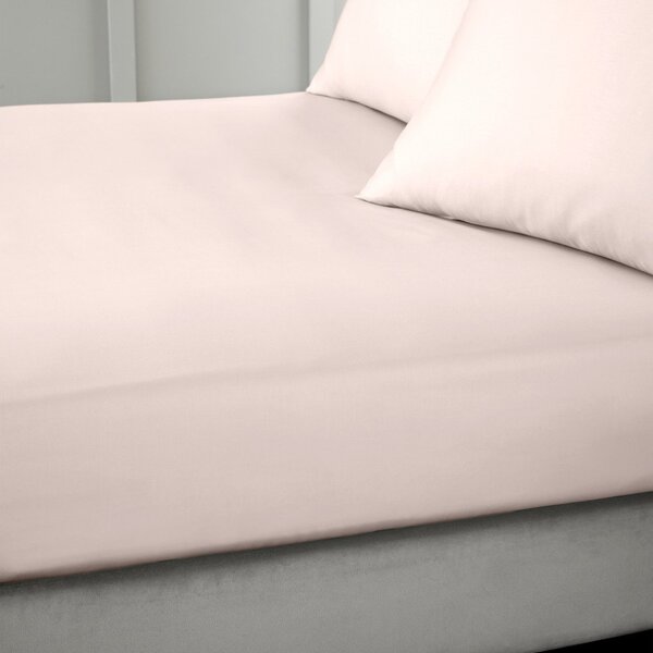 Lenzuolo con angoli rosa in raso di cotone 150x200 cm Cotton Sateen – Bianca