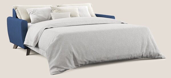 Divano Letto 2 Posti 168x97x96 cm in Tessuto Blu