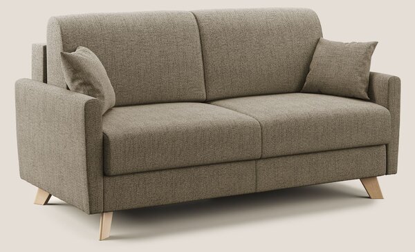 Divano Letto 2 Posti 160x94x97 cm in Tessuto Marrone