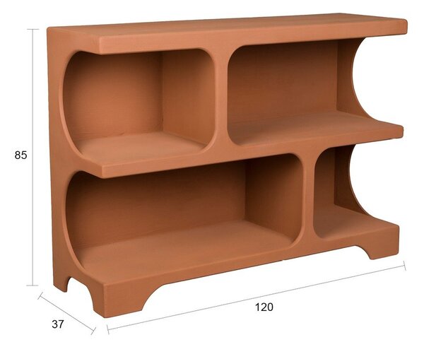 Libreria color terracotta 120x85x37 cm Dundee – Dutchbone