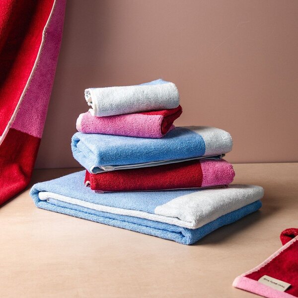 Set di asciugamani tipo terry blu in cotone 2 pz 30x50 cm Pixie – ONA