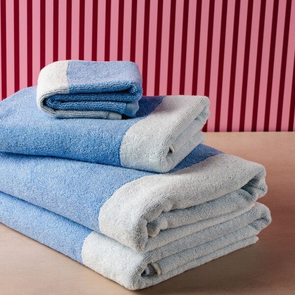 Set di asciugamani tipo terry blu in cotone 2 pz 30x50 cm Pixie – ONA