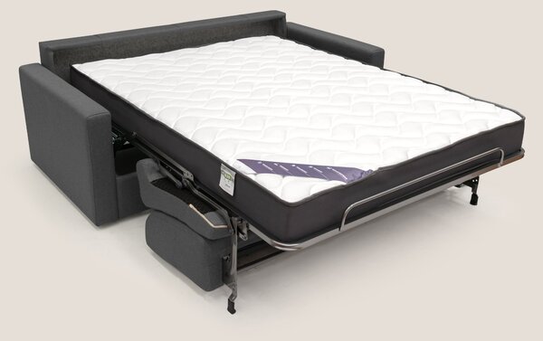 Divano Letto 2 Posti 166x92x96 cm in Tessuto Antracite
