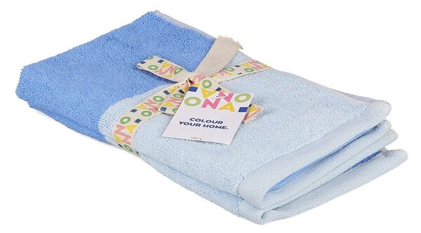Set di asciugamani tipo terry blu in cotone 2 pz 30x50 cm Pixie – ONA