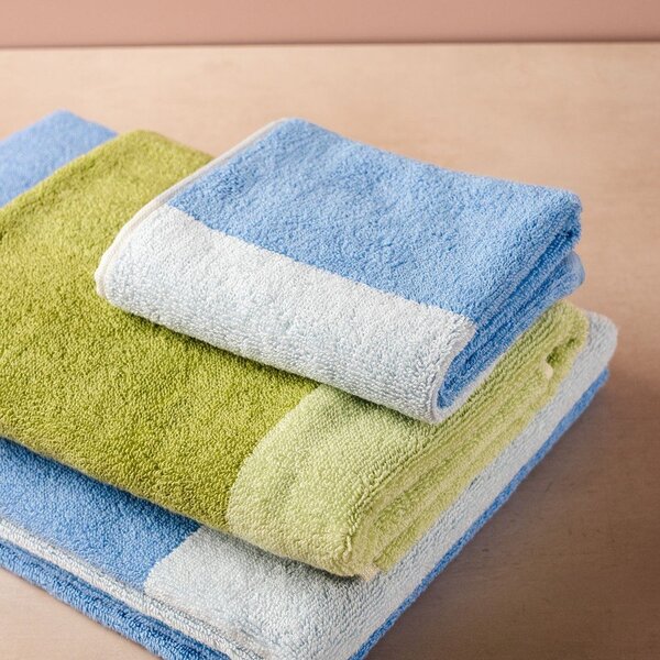 Set di asciugamani tipo terry blu in cotone 2 pz 30x50 cm Pixie – ONA