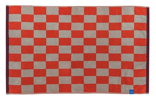 Tappetino per il bagno arancione/beige in cotone organico per la doccia 50x80 cm Retro – Mette Ditmer Denmark