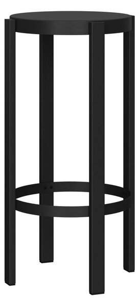 Sedia da bar nera in acciaio (altezza della seduta 75 cm) Doon – noo.ma