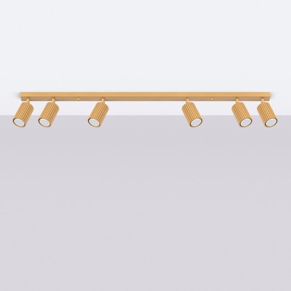 Faretto dorato 6,5x117 cm Gleam – Sollux