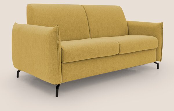 Divano Letto 2 Posti 175x95x96 cm in Tessuto Giallo
