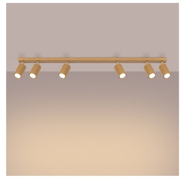 Faretto dorato 6,5x117 cm Gleam – Sollux