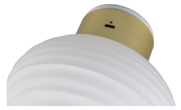 Lampada da parete LED bianca in vetro con ricarica USB ø 15,5 cm Earl – Reality