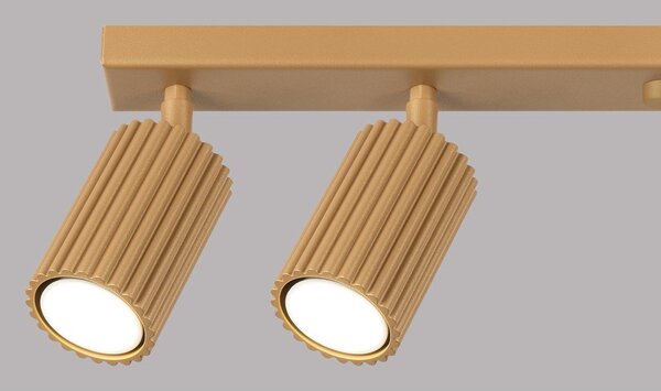 Faretto dorato 6,5x117 cm Gleam – Sollux
