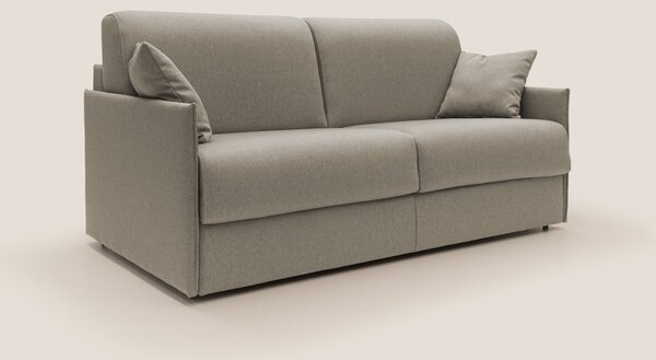 Divano Letto 2 Posti 149x90x96 cm in Tessuto Tortora