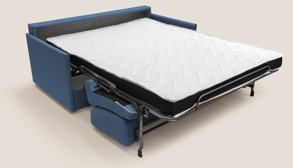 Divano Letto 2 Posti 149x90x96 cm in Tessuto Blu
