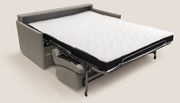 Divano Letto 2 Posti 149x90x96 cm in Tessuto Tortora