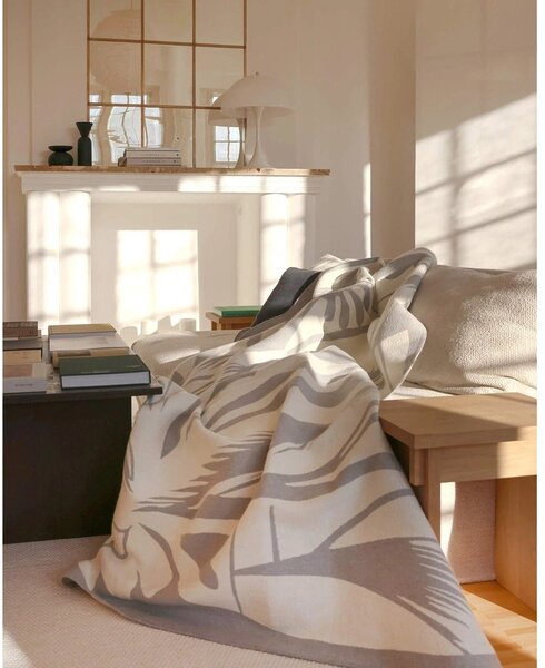 Coperta grigio chiaro 165x200 cm Lino – noo.ma