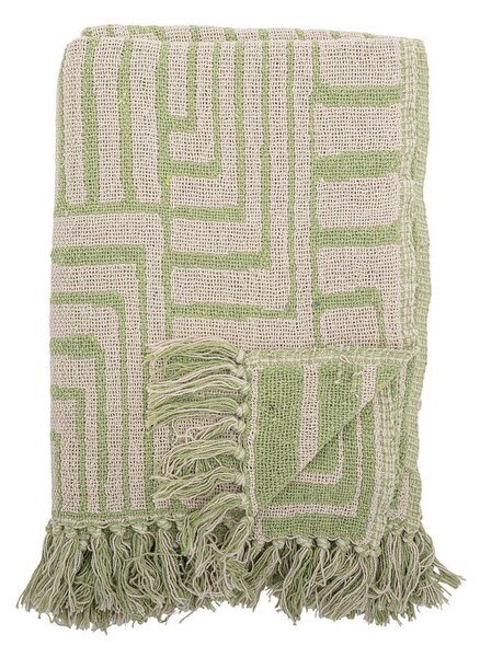 Coperta verde in misto cotone 130x155 cm Velva – Bloomingville