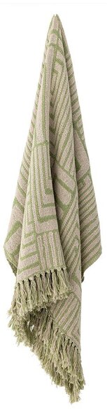 Coperta verde in misto cotone 130x155 cm Velva – Bloomingville