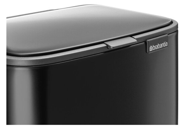 Cestino per la spazzatura nero opaco in acciaio con pedale 4 l Bo – Brabantia