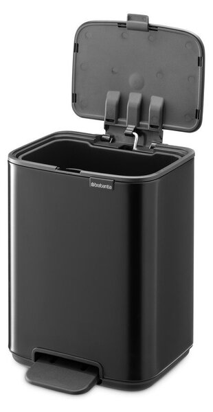 Cestino per la spazzatura nero opaco in acciaio con pedale 4 l Bo – Brabantia