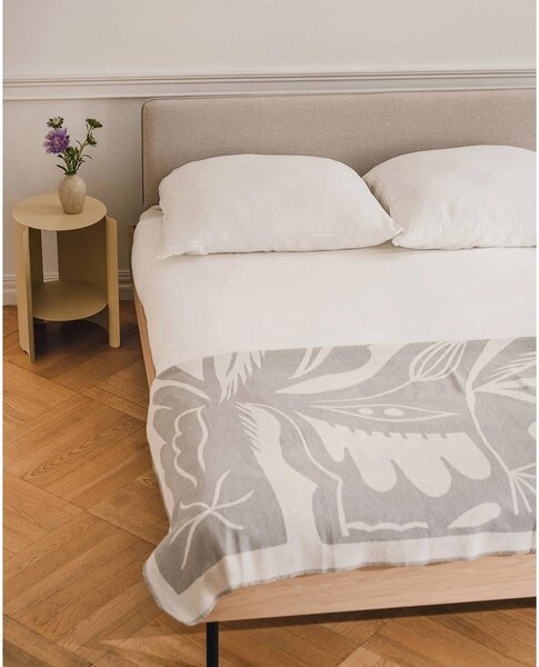 Coperta grigio chiaro 165x200 cm Lino – noo.ma