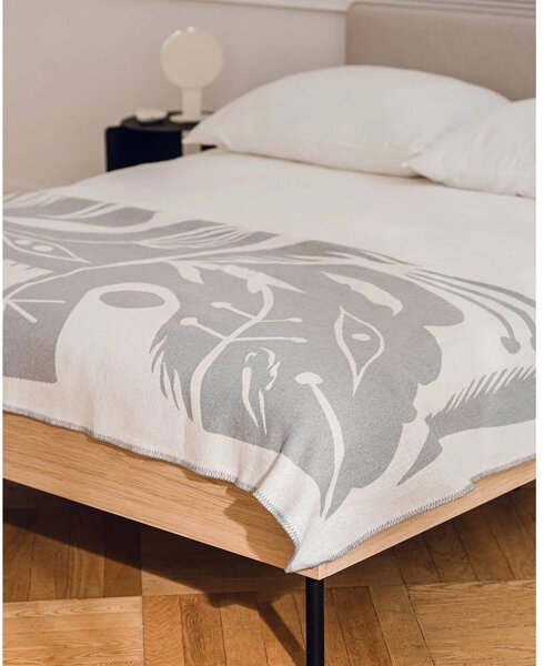 Coperta grigio chiaro 165x200 cm Lino – noo.ma