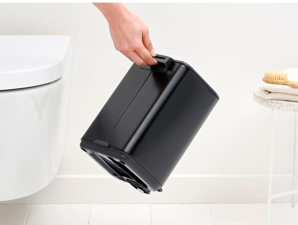 Cestino per la spazzatura nero opaco in acciaio con pedale 4 l Bo – Brabantia