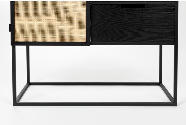 Portabottiglie in rattan nero per 16 bottiglie, 80x175 cm Guuji - White Label