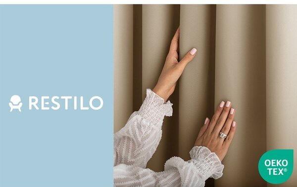Tenda parzialmente oscurante beige 140x250 cm Carli Tie – Restilo