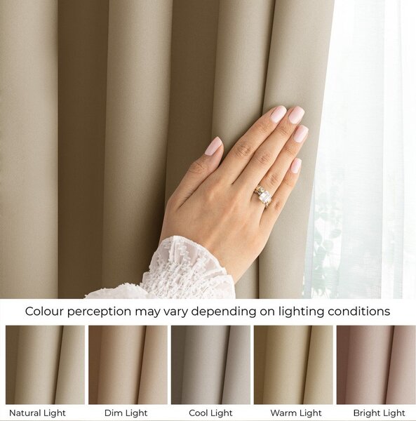 Tenda parzialmente oscurante beige 140x250 cm Carli Tie – Restilo