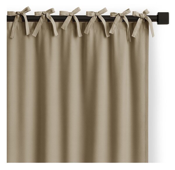 Tenda parzialmente oscurante beige 140x250 cm Carli Tie – Restilo
