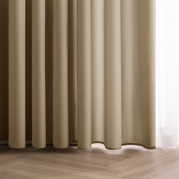 Tenda parzialmente oscurante beige 140x250 cm Carli Tie – Restilo