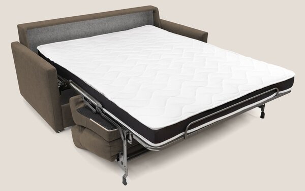 Divano Letto 2 Posti 156x102x97 cm in Tessuto Grigio Chiaro