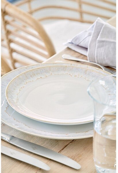 Piatto da dolce bianco in gres ø 22 cm Taormina – Casafina