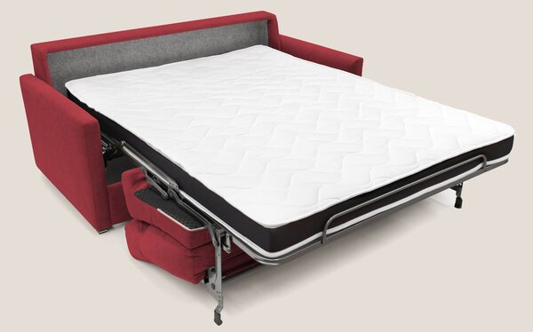 Divano Letto 2 Posti 156x102x97 cm in Tessuto Rosso