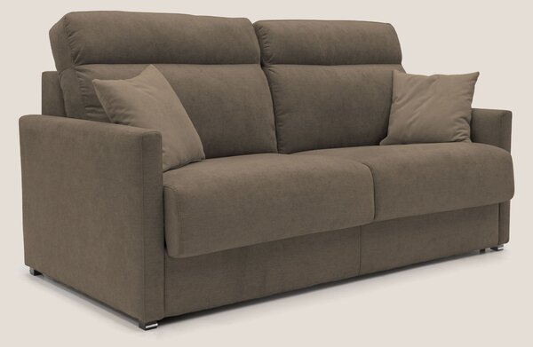 Divano Letto 2 Posti 156x102x97 cm in Tessuto Grigio Chiaro