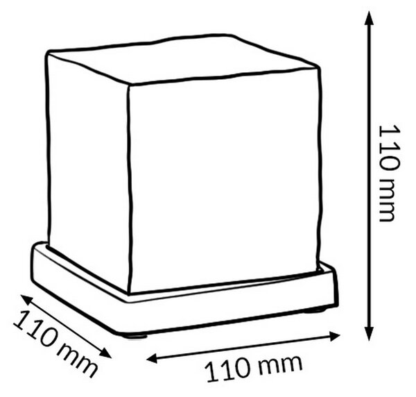 Lampada da tavolo Led touch Cube USB 3W RGB + Bianco freddo con telecomando M LEDME